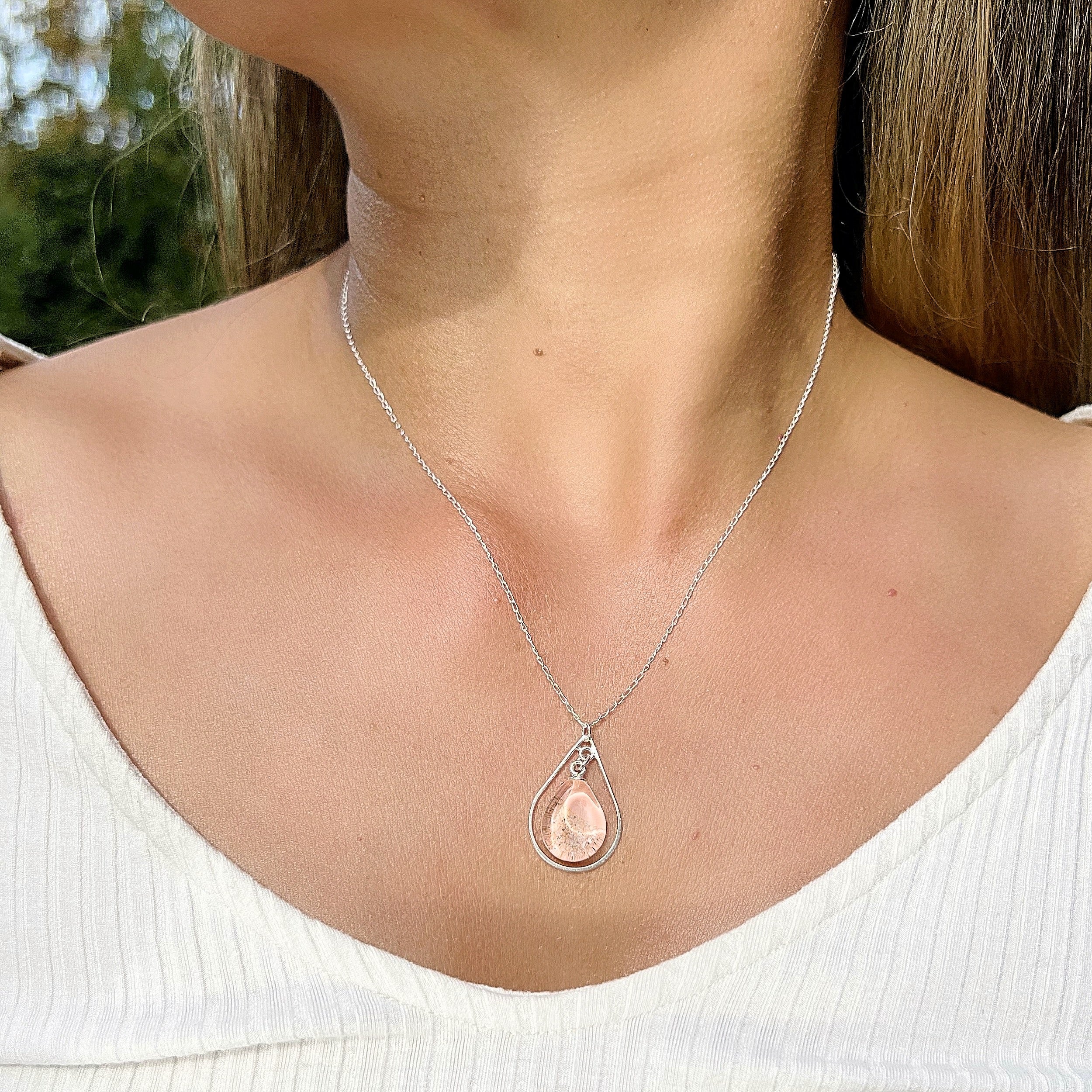 Memorial Glass Tear Necklace – Silver Creek Glass & Jewelry